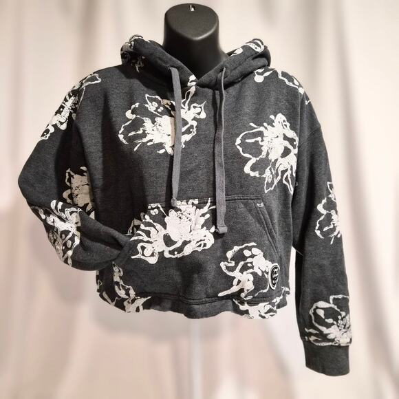 Savage Other - RVCA x Sage Vaughn ANP Floral‎ Graphic Cropped Hoodie - Size XS
